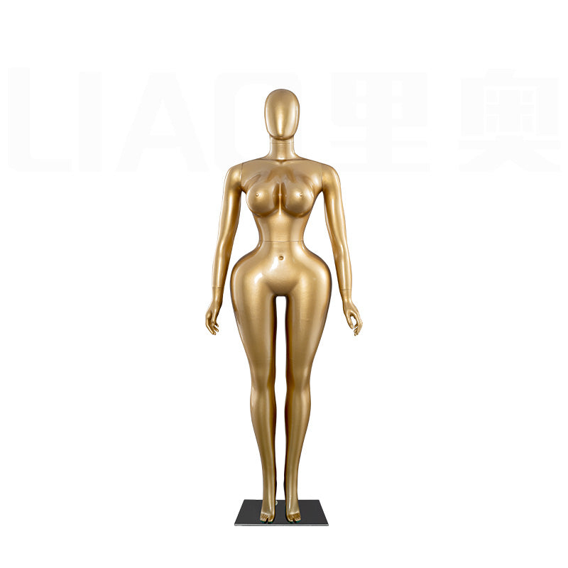 Plus-Size Female Mannequin with Slender Waist and Curvy Figure for Shop Window Display