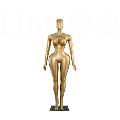 Plus-Size Female Mannequin with Slender Waist and Curvy Figure for Shop Window Display