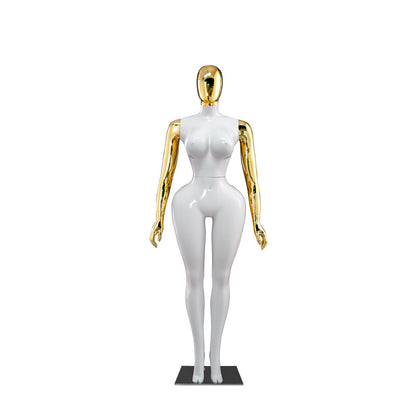 Plus-Size Female Mannequin with Slender Waist and Curvy Figure for Shop Window Display