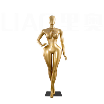 Plus-Size Female Mannequin with Slender Waist and Curvy Figure for Shop Window Display