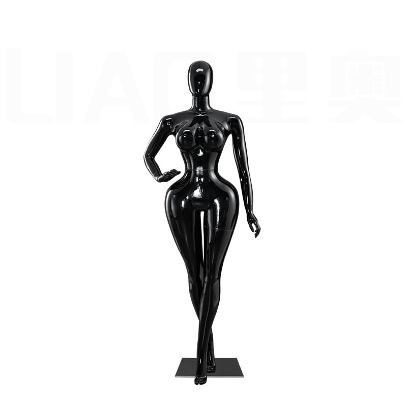 Plus-Size Female Mannequin with Slender Waist and Curvy Figure for Shop Window Display