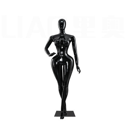 Plus-Size Female Mannequin with Slender Waist and Curvy Figure for Shop Window Display