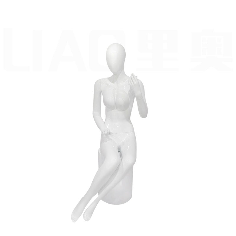 Customize Female Sitting Mannequins Fiberglass Full Body Female Mannequin Boutique Fashion Window Display