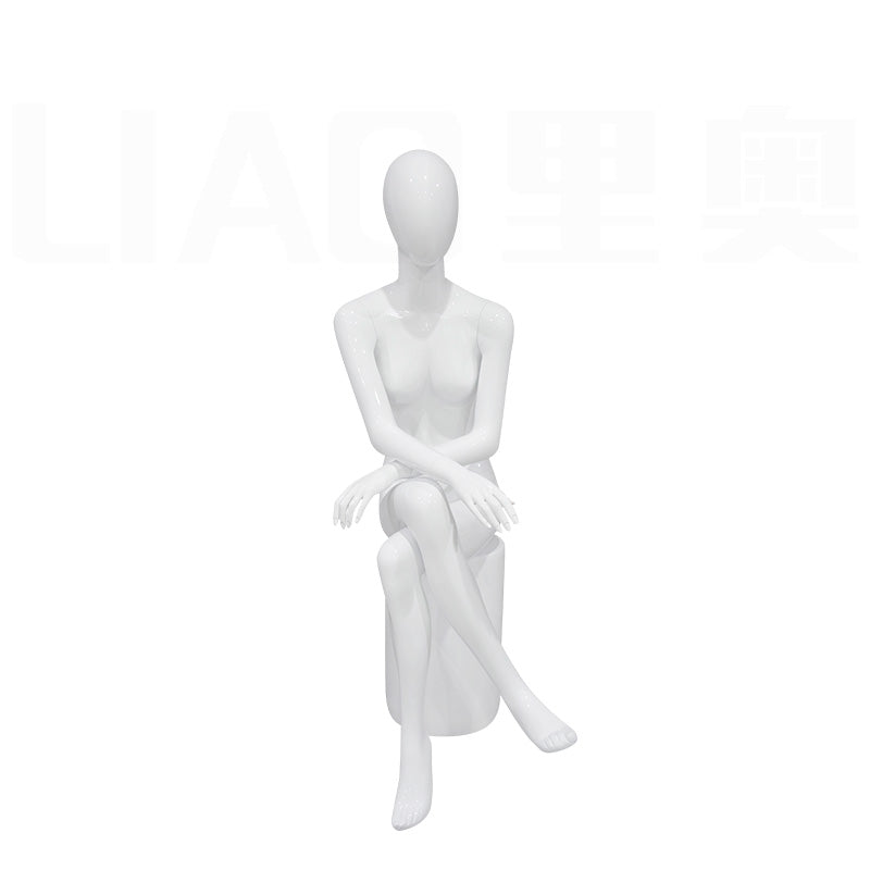 Customize Female Sitting Mannequins Fiberglass Full Body Female Mannequin Boutique Fashion Window Display