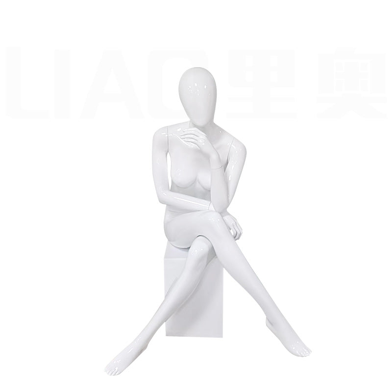 Customize Female Sitting Mannequins Fiberglass Full Body Female Mannequin Boutique Fashion Window Display