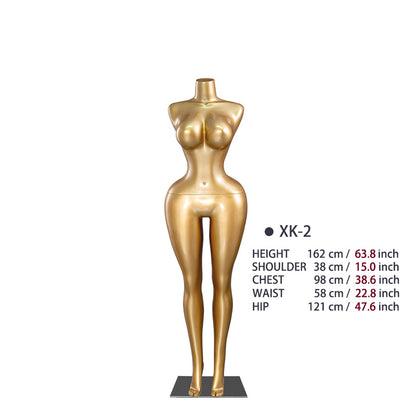 Plus-Size Female Mannequin with Slender Waist and Curvy Figure for Shop Window Display