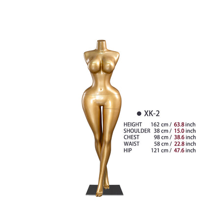 Plus-Size Female Mannequin with Slender Waist and Curvy Figure for Shop Window Display