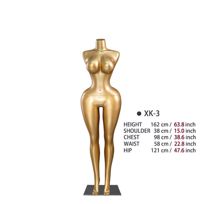 Plus-Size Female Mannequin with Slender Waist and Curvy Figure for Shop Window Display