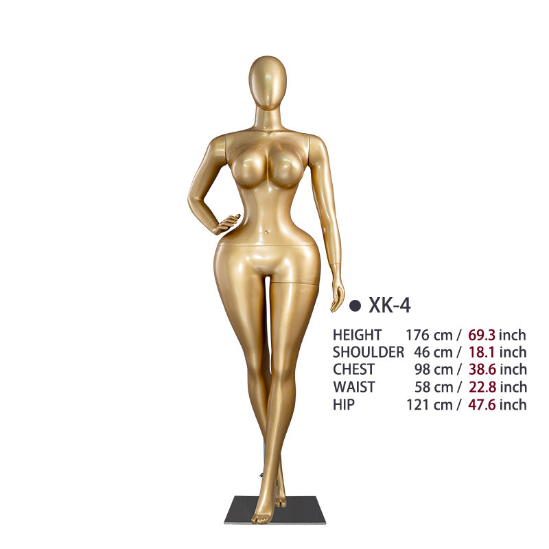 Plus-Size Female Mannequin with Slender Waist and Curvy Figure for Shop Window Display