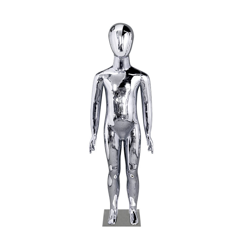 Chrome Kids Mannequins Gold and Sliver Smooth Whole Body Child Dummy for Different Age
