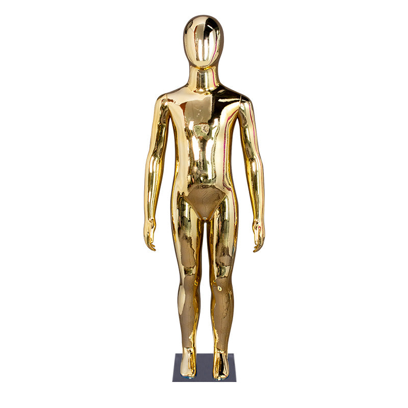 Chrome Kids Mannequins Gold and Sliver Smooth Whole Body Child Dummy for Different Age