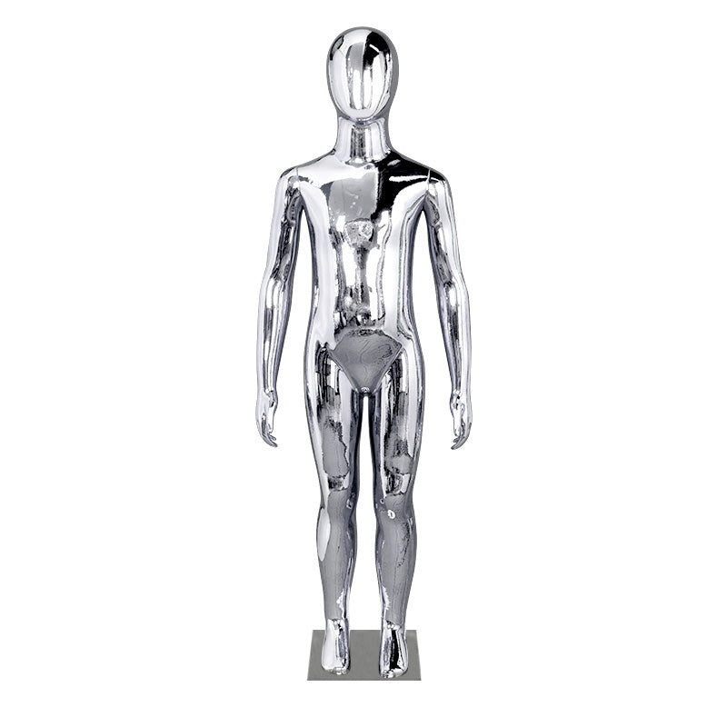 Chrome Kids Mannequins Gold and Sliver Smooth Whole Body Child Dummy for Different Age