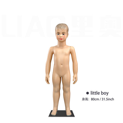 Cheap Plastic Full Body Stand Mannequin Boy and Girl Dummy Model for Infants and Children Clothes Display Head Type Baby Manikin