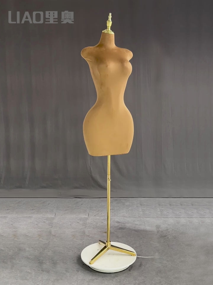 Plus size Velvet half body mannequin female Torso Big breasts big butts Upper Body Dress Form women clothes store