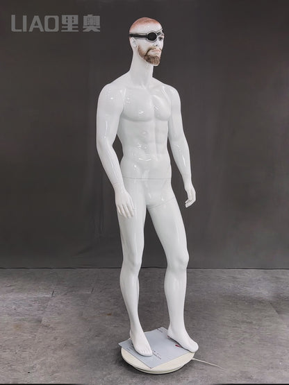 Lifelike Make up White Fiberglass Male Mannequin Model for Sale Fancy Men Dummy Boutique Fashion Window Display