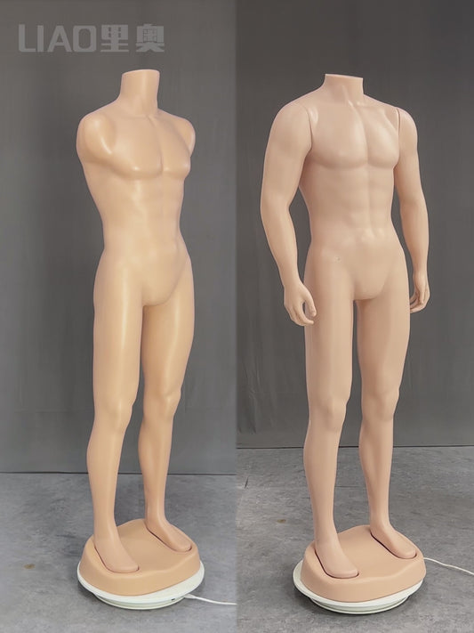 2025 New Cheap Plastic Male Mannequin Without Head Full Body Man Mannequins Man Dummy for Clothing Boutique Store Display