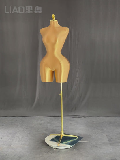 US Stock Female Curvy Mannequins Pinable Half Body Boutique Display Plus Size Torso Dress Foam Doll for Adults Tailor Dummy