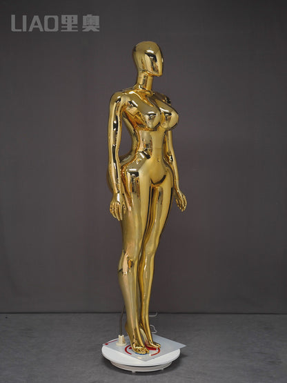 Plus-Size Female Mannequin with Slender Waist and Curvy Figure for Shop Window Display