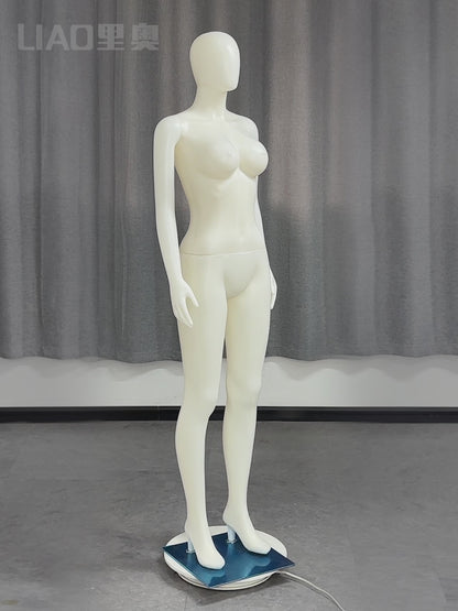 Factory Sale Chrome Female Mannequins High Heel Shinny Gold Blue Silver Women Dummy Boutique Clothes Shop Window Fashion Display