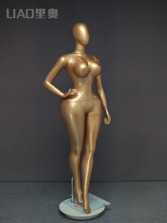 Plus-Size Female Mannequin with Slender Waist and Curvy Figure for Shop Window Display