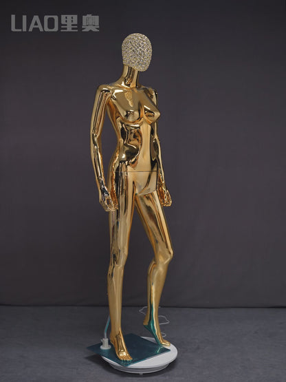 Women Full Body PlasticChrome Female Mannequins Original Factory With Wholesale Price With Metal Head