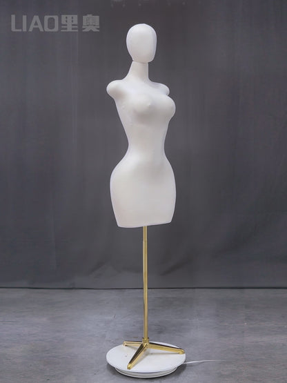 BBL Half Body Curvy Female Mannequin Big Hip Big Boobs Dress Form Female Torso Pinable Foam Mannequin