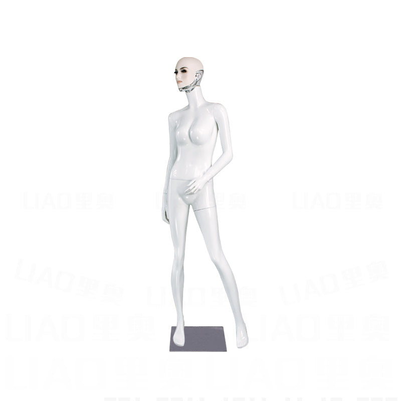 Senior Make-up Face Female Dummy, European Clothing Mannequins Display Window for Luxury Brand Direct Store