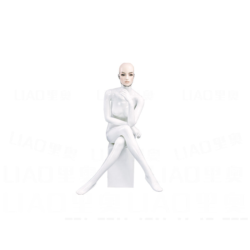 Senior Make-up Face Female Dummy, European Clothing Mannequins Display Window for Luxury Brand Direct Store