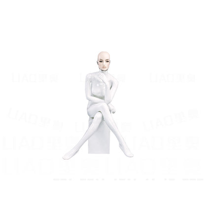 Senior Make-up Face Female Dummy, European Clothing Mannequins Display Window for Luxury Brand Direct Store