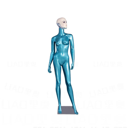 Senior Make-up Face Female Dummy, European Clothing Mannequins Display Window for Luxury Brand Direct Store